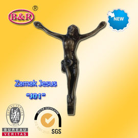 Liga de zinco material de bronze acessório fúnebre do tamanho 12.5*16cm da cor da peça de Zamak jesus
