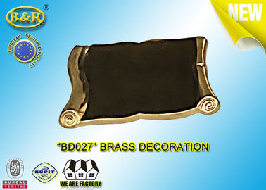 Referência. Tamanho material 9×13 Cm da liga de cobre da decoração de bronze da lápide do rolo BD027