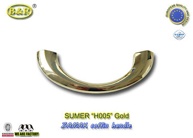 Metal do punho do caixão de Zamak da cor do ouro dos ornamento do caixão de H005s 19×7cm liga de zinco
