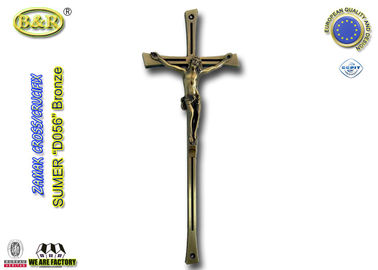 Tamanho do tamanho 39*15cm da cor do bronze do crucifixo D056 do zamak da decoração do caixão
