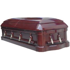 Caixões de madeira fúnebres de alto brilho com o caixão de vidro 198*58*35 Cm do Paulownia