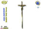 cruz do zinco do católico de 56.7*15.8cm para o bronze europeu da antiguidade do estilo do crucifixo do zamak da decoração D045 do caixão do metal