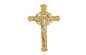 Dos plasticos fúnebres da cruz e do crucifixo DP007 30cm*17cm da cor dourada plástica cristos dos crucifijos y