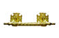 Punhos do metal do caixão do zinco, acessório fúnebre do metal barra do caixão do zamak da cor do ouro de 30 x de 9.5cm