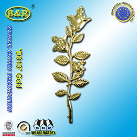 Ouro liga de zinco do tamanho 45cm×13cm da flor da decoração apropriada do caixão de Zamak Rosa/bronze da antiguidade