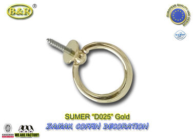 anel do zamak com o parafuso para o parafuso de metal dia.4cm da cor do ouro da decoração D025 do caixão
