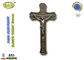 Cruz e crucifixo de Croix com Jesus na decoração do caixão do zamak da cor do bronze da antiguidade de Zamac 40*16cm D026A